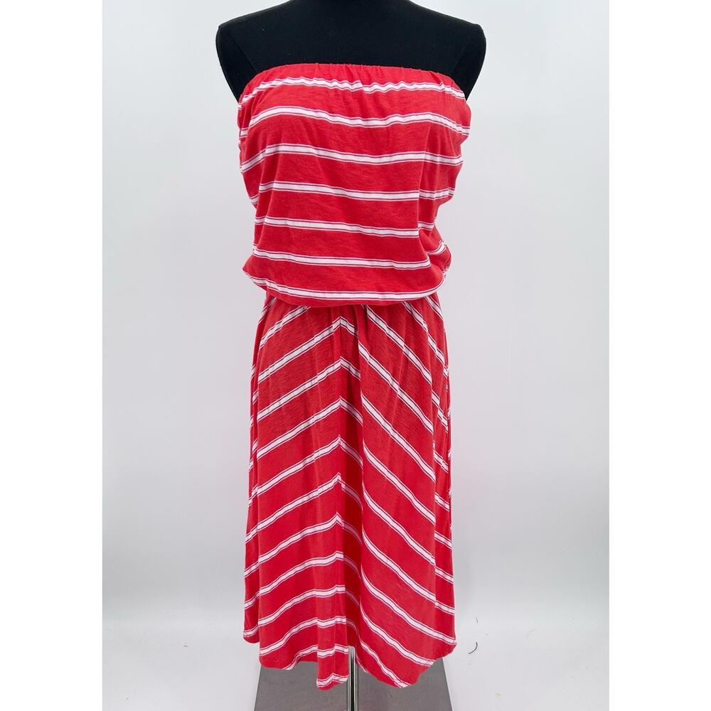 Michael Stars Strapless Dress One Size Red White Stripe Convertible One Size - Picture 3 of 11